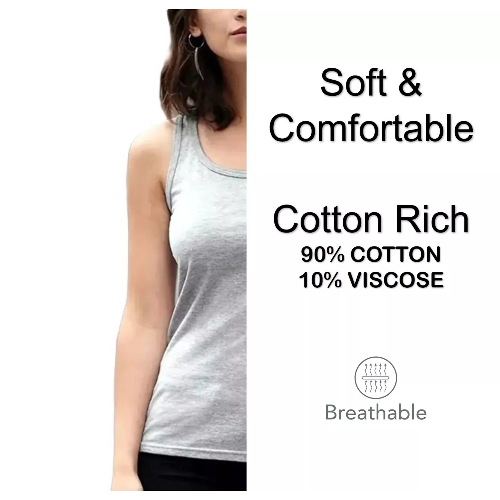 Ladies Grey Vest Top